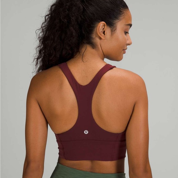 lululemon athletica Tops - Lululemon Wunder Train Longline Bra in Merlot Red, Size 6